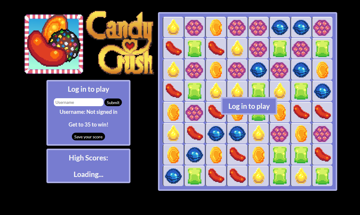 Candy Crush site screenshot