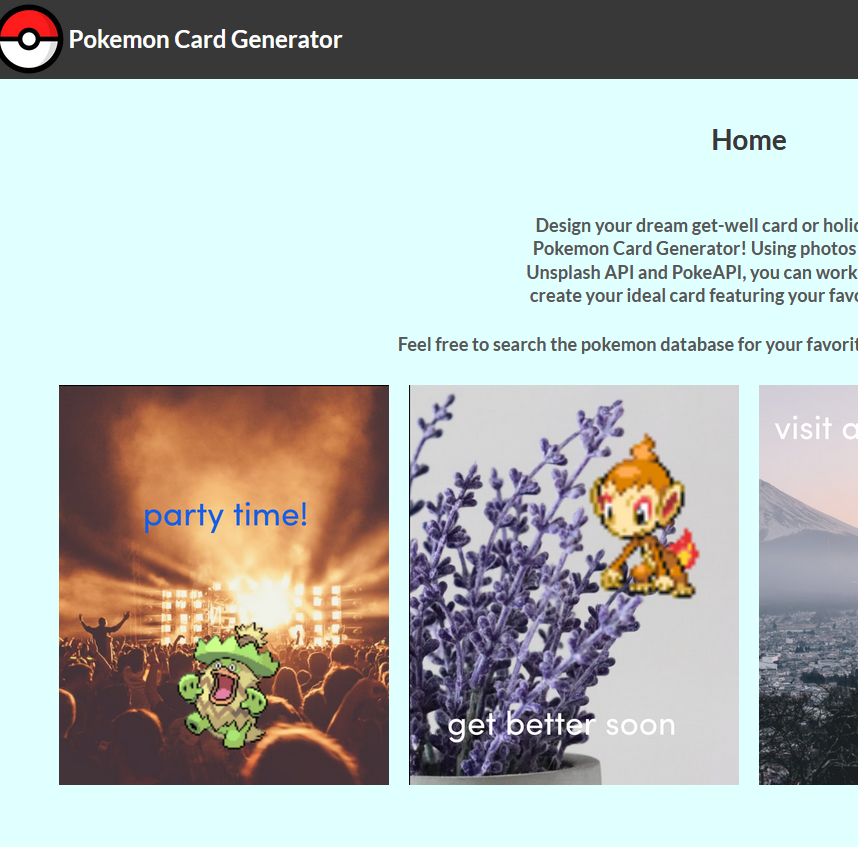 Pokemon Database Site Screenshot